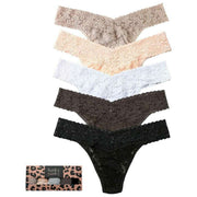 Hanky Panky Signature Lace Original Rise 5 Pack String - Taupe/Sleep In Grey/Grey Mist/Crépuscule