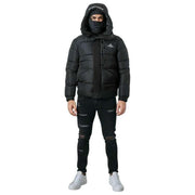 Helvetica Mountain Pioneers Parka à capuche Barnes - Noir