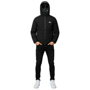 Helvetica Mountain Pioneers Veste coupe-vent à capuche Eyeblock - Noir