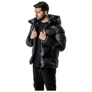 Helvetica Mountain Pioneers Doudoune à capuche Silver 2 - Noir