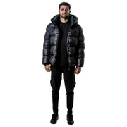 Helvetica Mountain Pioneers Doudoune à capuche Silver 2 - Noir