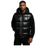 Helvetica Mountain Pioneers Veste à capuche sans manches Space - Noir