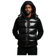Helvetica Mountain Pioneers Veste à capuche sans manches Space - Noir