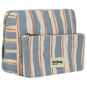 Hindbag Alix Trousse de Toilette Extra Large - Rayures Orange/Bleu