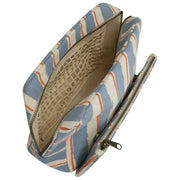 Hindbag Alix Trousse de Toilette Extra Large - Rayures Orange/Bleu