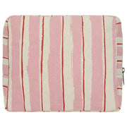 Trousse de Toilette Extra Large Hindbag Alix - Rayures Rose/Rouge