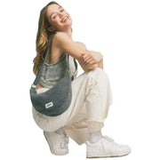 Hindbag Andrea Half Moon Bag - Denim Grey