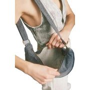Hindbag Andrea Half Moon Bag - Denim Grey