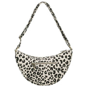 Hindbag Andrea Half Moon Bag - Léopard Blanc Cassé