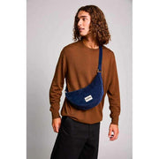 Hindbag Andrea Half Moon Bag - Velours Bleu Marine
