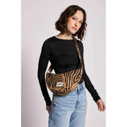 Hindbag Andrea Half Moon Bag - Zebra Cannelle Marron