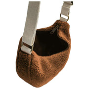 Hindbag Andrea Teddy Half Moon Bag - Marron
