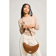 Hindbag Andrea Teddy Half Moon Bag - Marron