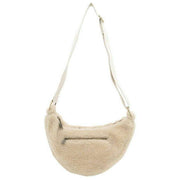 Hindbag Andrea Teddy Half Moon Bag - Cream
