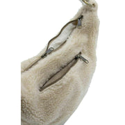 Hindbag Andrea Teddy Half Moon Bag - Cream
