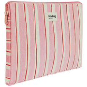 Hindbag Ava Small Housse pour ordinateur portable 13 pouces - Rayures rouges/roses