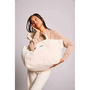 Hindbag Claude Teddy Tote Bag - Blanc Arctique