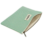 Pochette Zippée Hindbag Ema Medium - Rayures Vertes