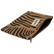 Pochette Zippée Hindbag Ema Medium - Zebra Cannelle Marron