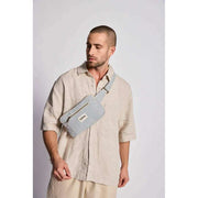 Sac banane rectangulaire Hindbag Harry - Rayures bleues