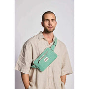 Sac banane rectangulaire Hindbag Harry - Rayures vertes