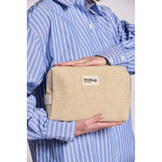 Trousse de Toilette Tissée Hindbag Leon - Beige Nude
