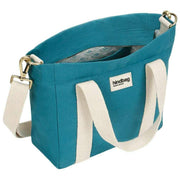 Sac à bandoulière carré Hindbag Louise - Bleu paon