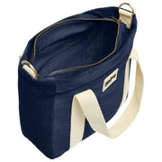Sac à Bandoulière Carré Hindbag Louise - Velours Bleu Marine