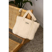 Sac à bandoulière Hindbag Louise Square Teddy - Blanc arctique