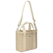 Sac à bandoulière tissé carré Hindbag Louise - Beige Nude
