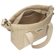 Sac à bandoulière tissé carré Hindbag Louise - Beige Nude