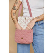 Sac à bandoulière matelassé Hindbag Margault - Rose Blush