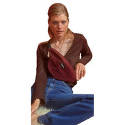 Hindbag Olivia Houndstooth Classic Bum Bag - Terracotta Red