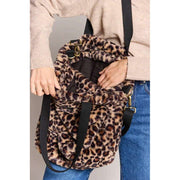 Sac fourre-tout en fausse fourrure Hindbag Paul - Marron léopard
