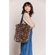 Sac fourre-tout en fausse fourrure Hindbag Paul - Marron léopard