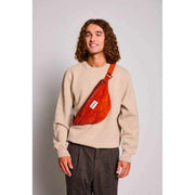 Hindbag Sasha Grand Sac Banane - Velours Brique Orange