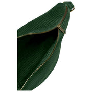Grand sac banane Hindbag Sasha - Velours Vert Pin