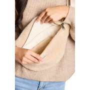 Hindbag Sasha Large Teddy Bum Bag - Cream