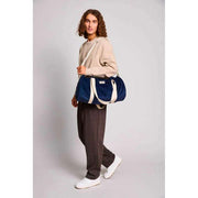 Hindbag Simon Duffle Bag - Velours Bleu Marine