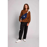 Sac Banane Hindbag Sofia XL - Velours Bleu Marine