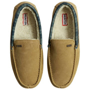 Pantoufle Mocassin Hunter à Col Tartan - Beige Naturel