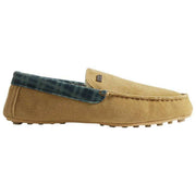 Pantoufle Mocassin Hunter à Col Tartan - Beige Naturel