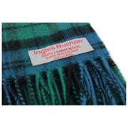 Ingles Buchan Campbell Écharpe en laine d'agneau - Bleu/Vert/Noir