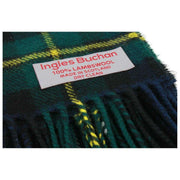 Écharpe en laine d'agneau Ingles Buchan Campbell Of Argyll - Vert/Bleu/Jaune
