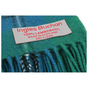 Écharpe en laine d'agneau Ingles Buchan Irvine - Bleu/Vert