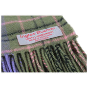 Écharpe en laine d'agneau Ingles Buchan Taylor - Vert/Violet/Rose