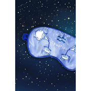 Masque pour les yeux en soie Jessica Russell Flint Aquarius - Bleu/Blanc