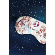 Masque pour les yeux en soie Cancer Flint de Jessica Russell - Blanc/Beige