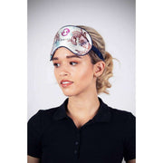 Masque pour les yeux en soie Cancer Flint de Jessica Russell - Blanc/Beige