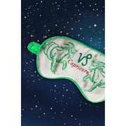 Masque pour les yeux en soie Jessica Russell Flint Capricorne - Vert/Beige